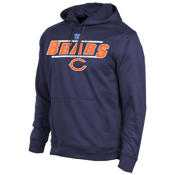 Men Chicago Bears Majestic Synthetic Hoodie Sweatshirt Navy Blue->new york jets->NFL Jersey